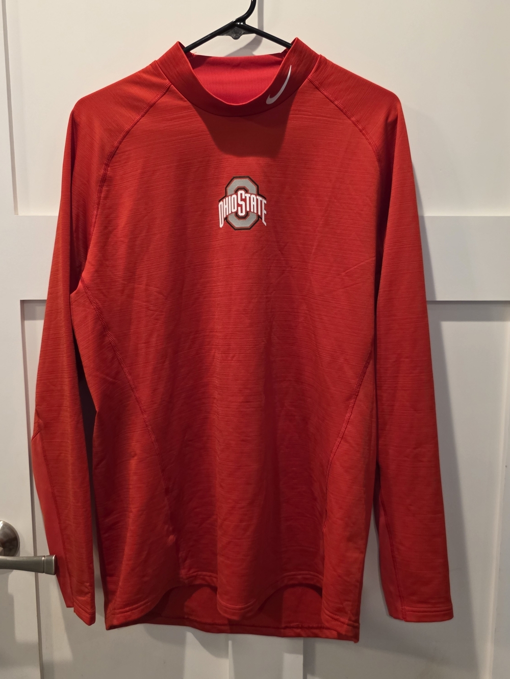 Nike Mens Ohio State University Dri Fit Mock Neck Baselayer Long Sleeve Shirt XL
